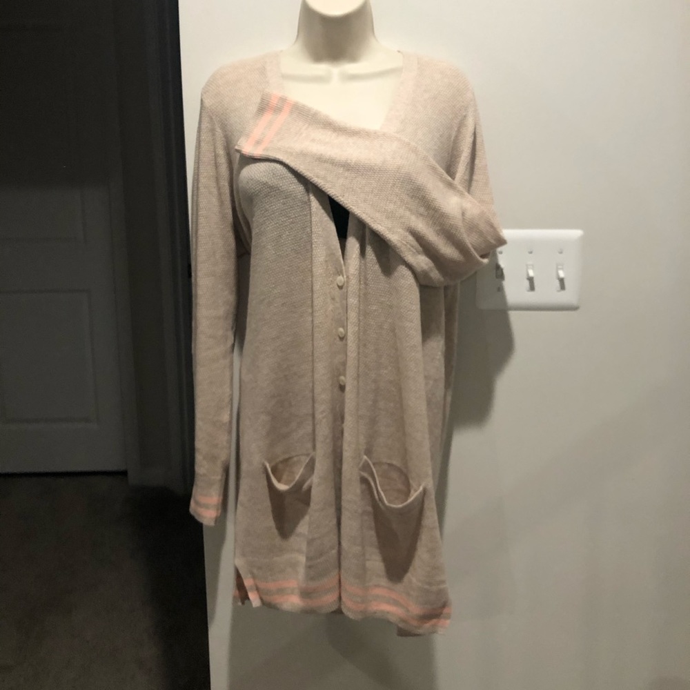 Aerie Long beige cardigan
